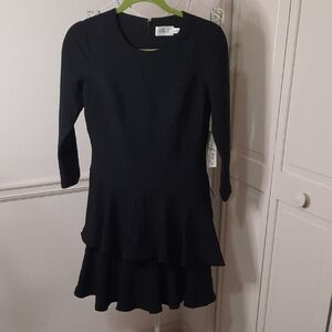 Eliza J Black Dress with Ruffle Accents